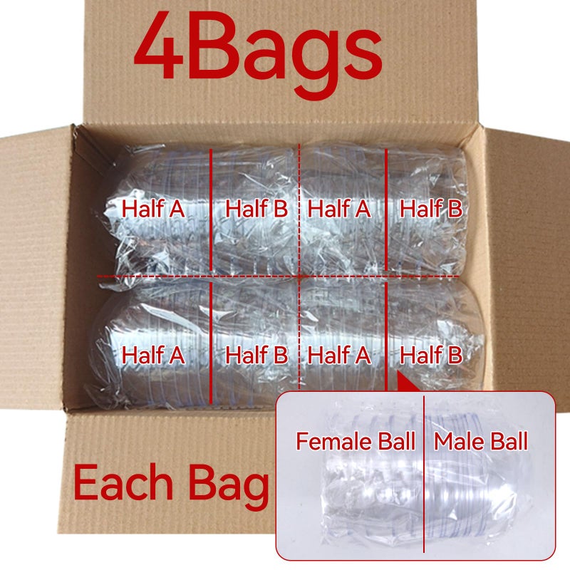 LYLYFAN 20 Pack Clear Plastic Fillable Ornament Ball 3.15''/80mm for Christmas,Holiday, Wedding,Party,Home Decor - Image 2